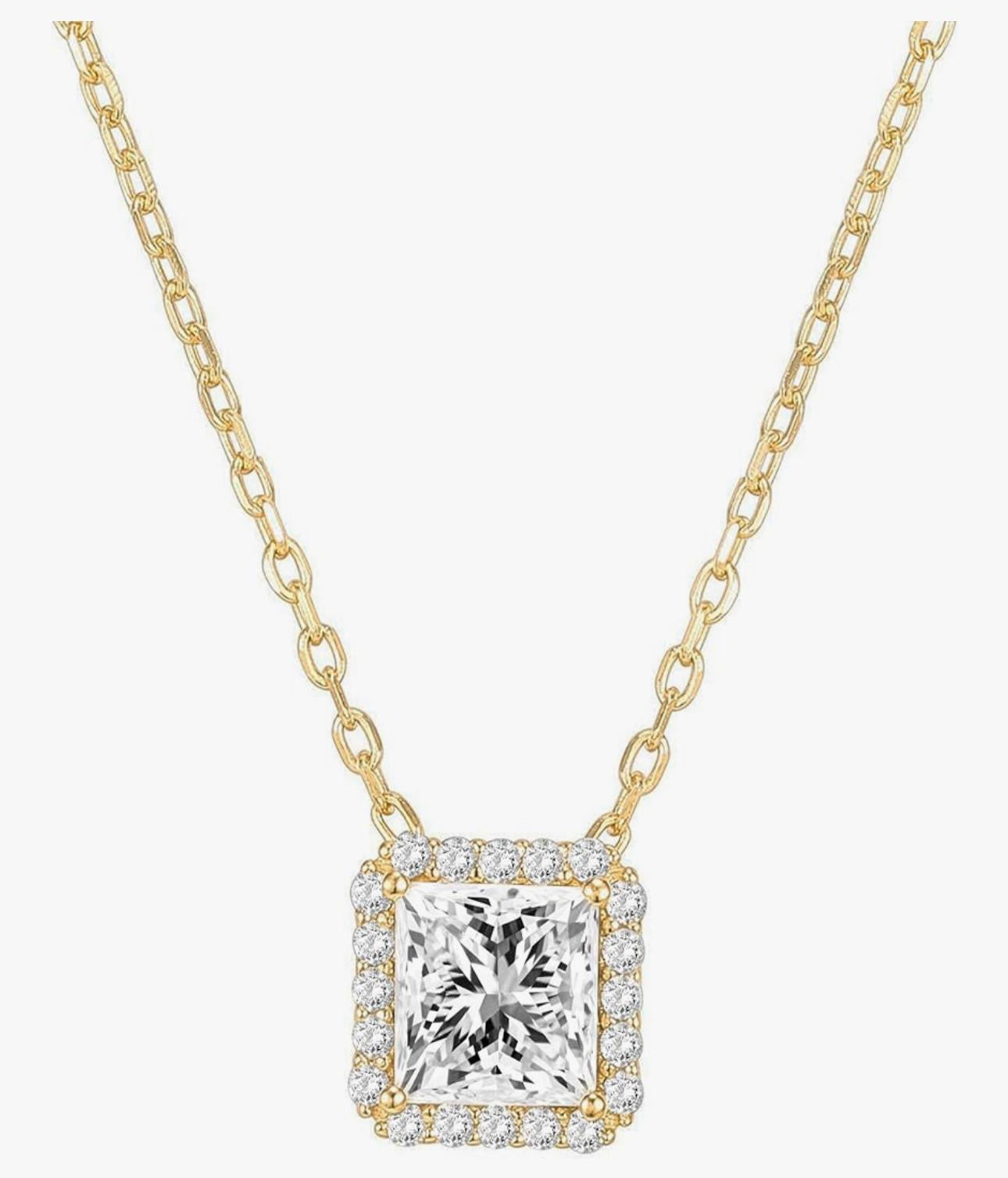 Cadena con CZ Cuadrada