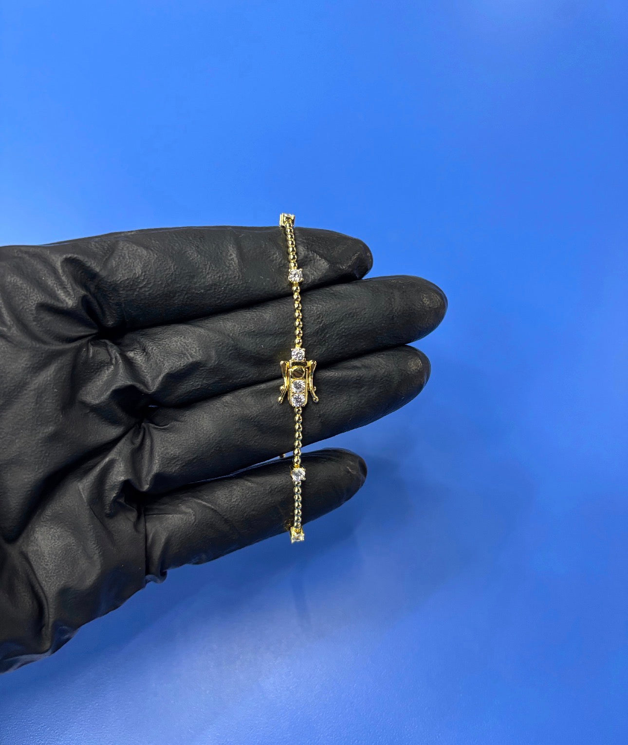 Pulsera Round Beaded Cz