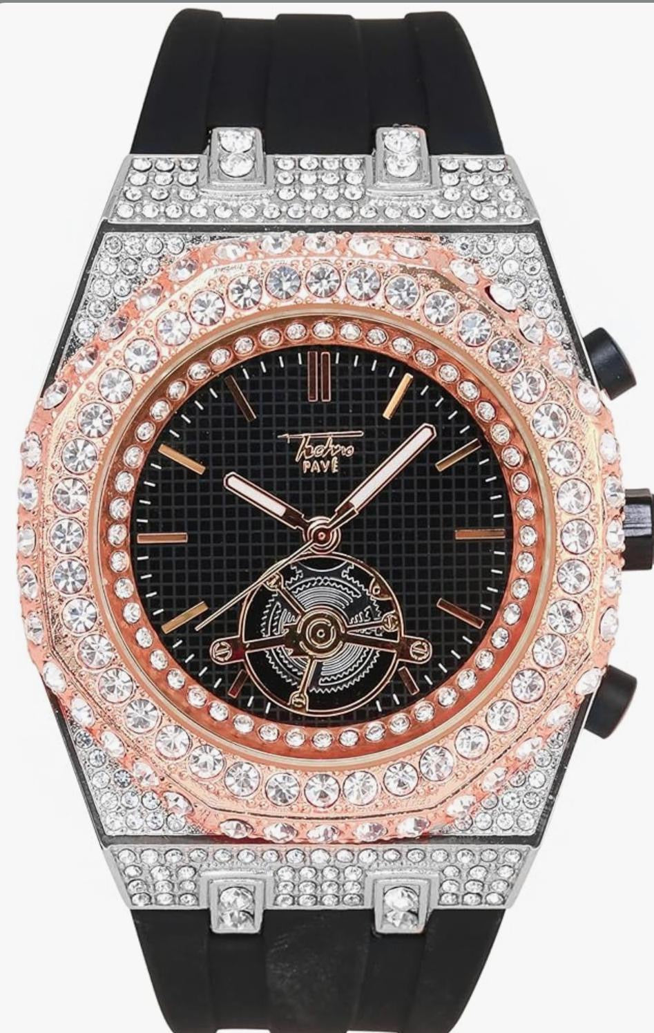 Techno Pave 43mm Rose Gold