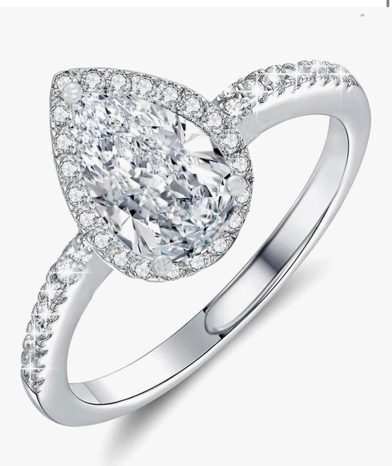 Sortija en Forma de Gota