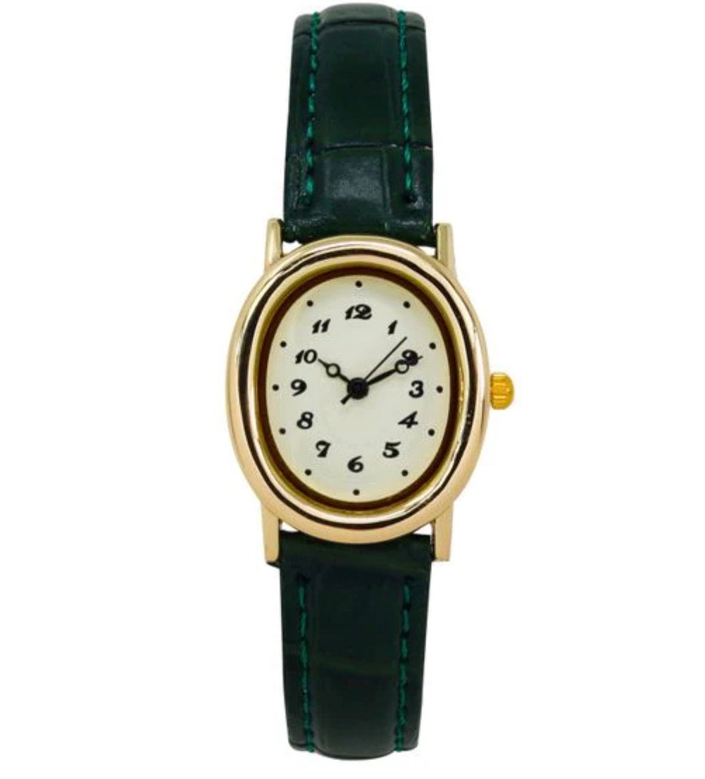 Leather band watch