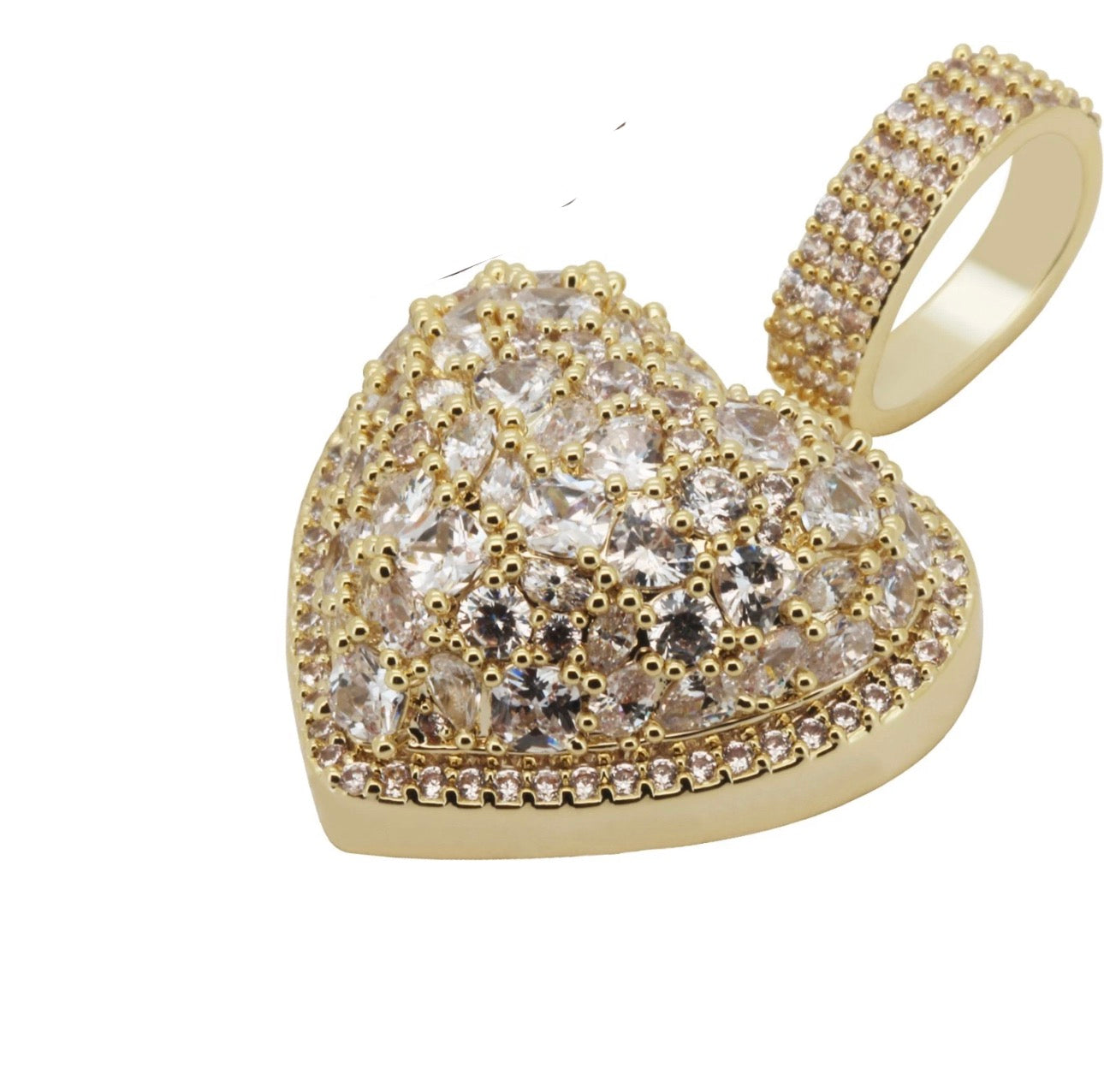 Pendant corazón Cubic Zirconia Cluster