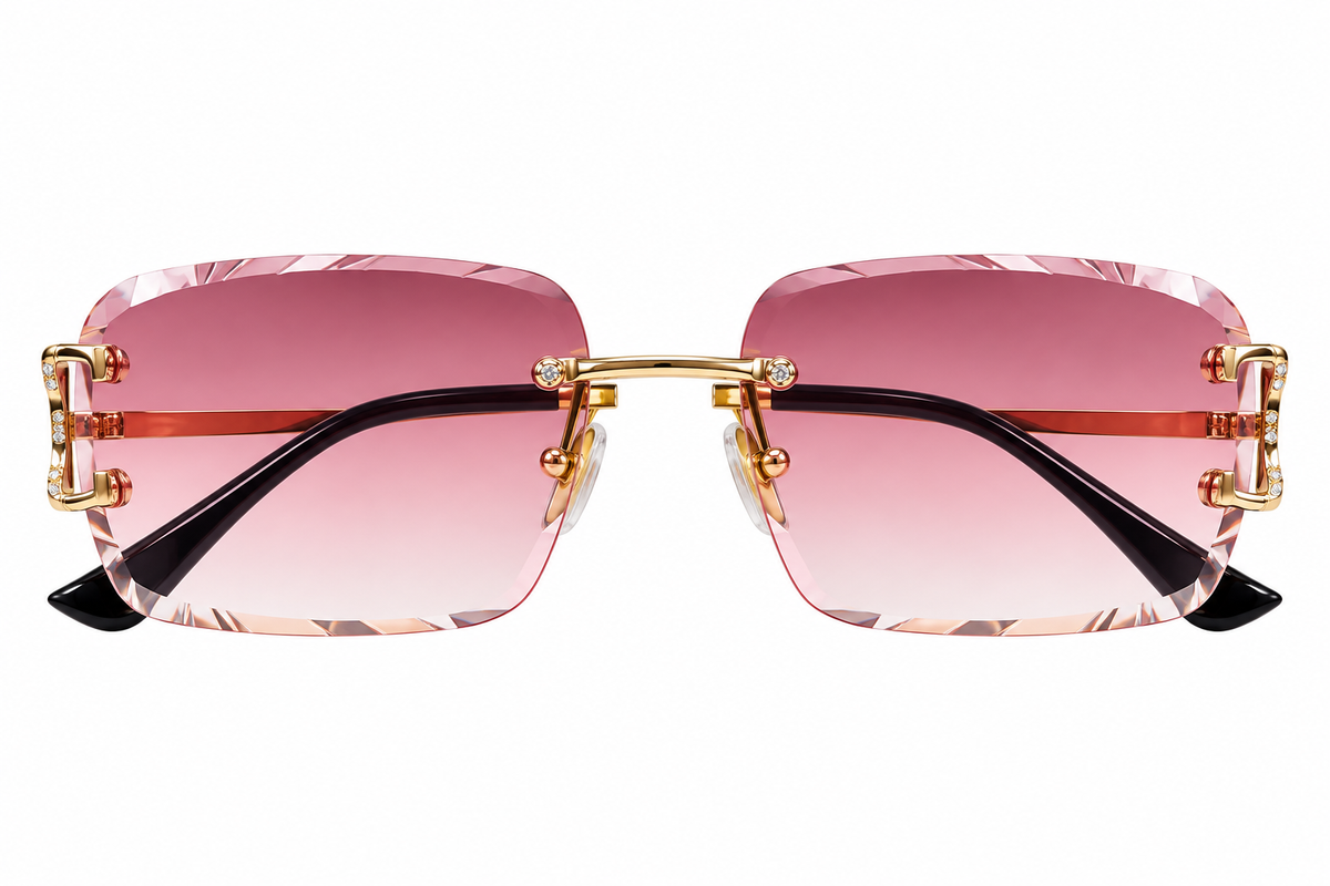 Sunglasses C Cut pink and gold