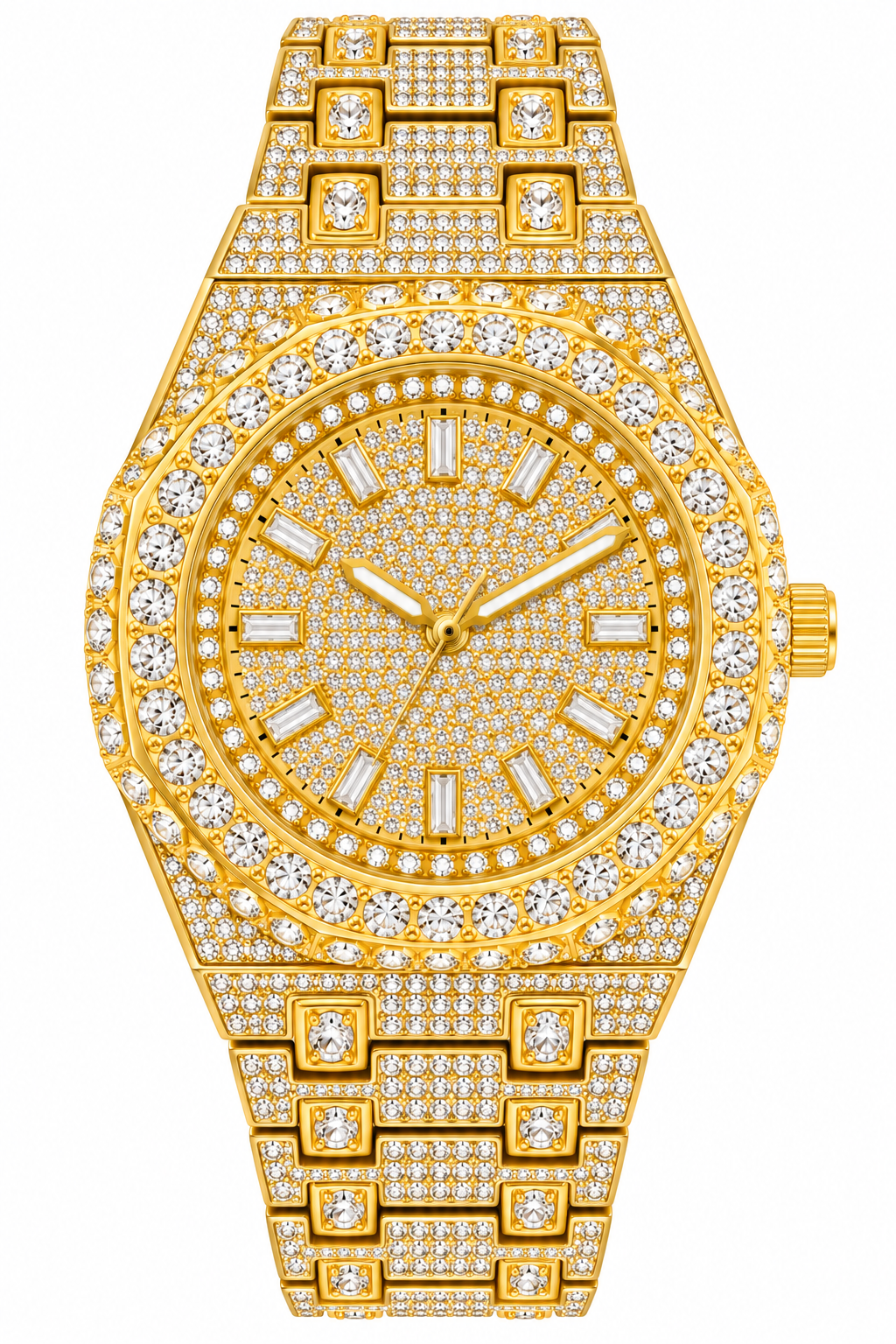 Techno pave 43 mm gold
