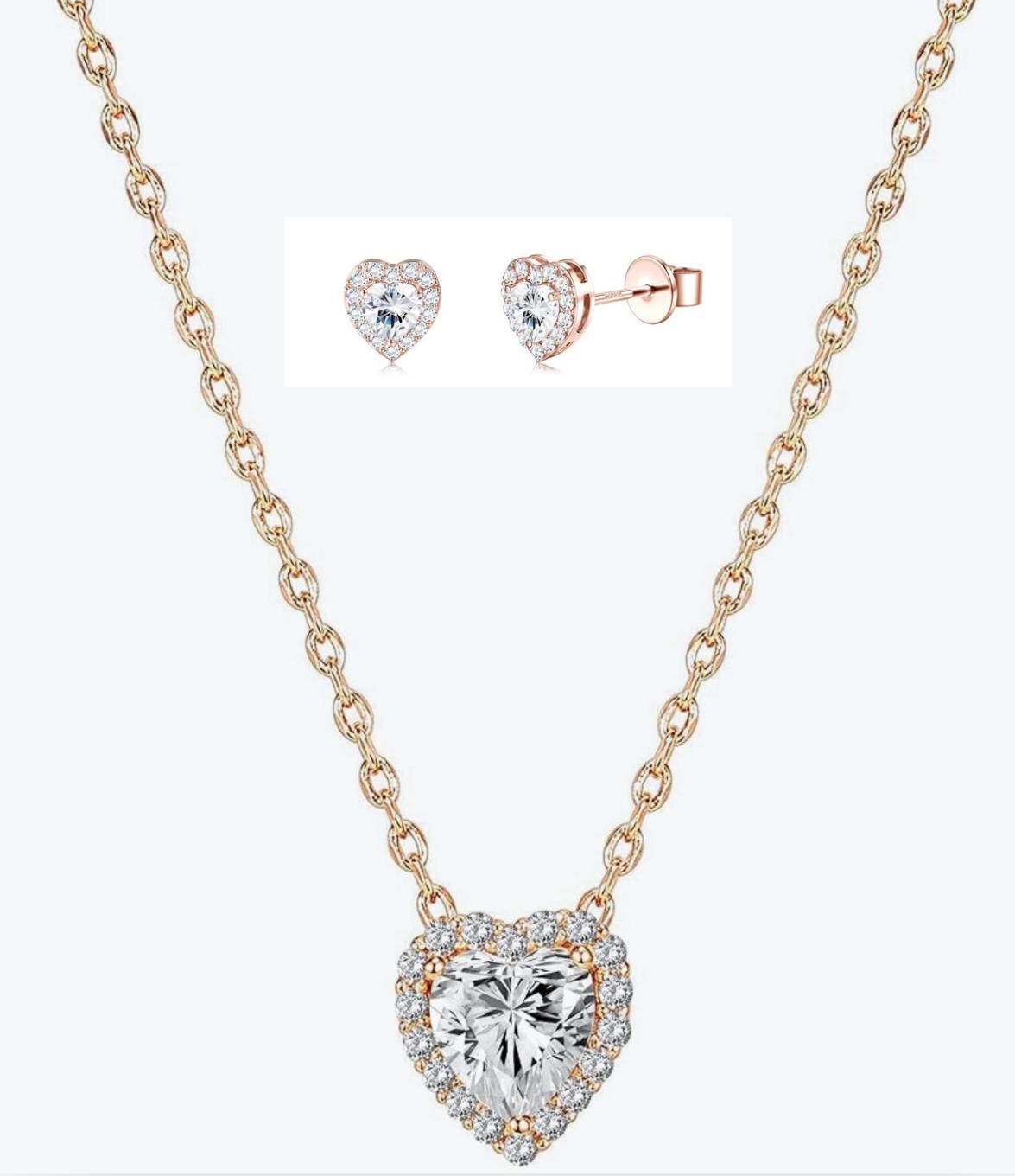 Set de Corazon Rose Gold