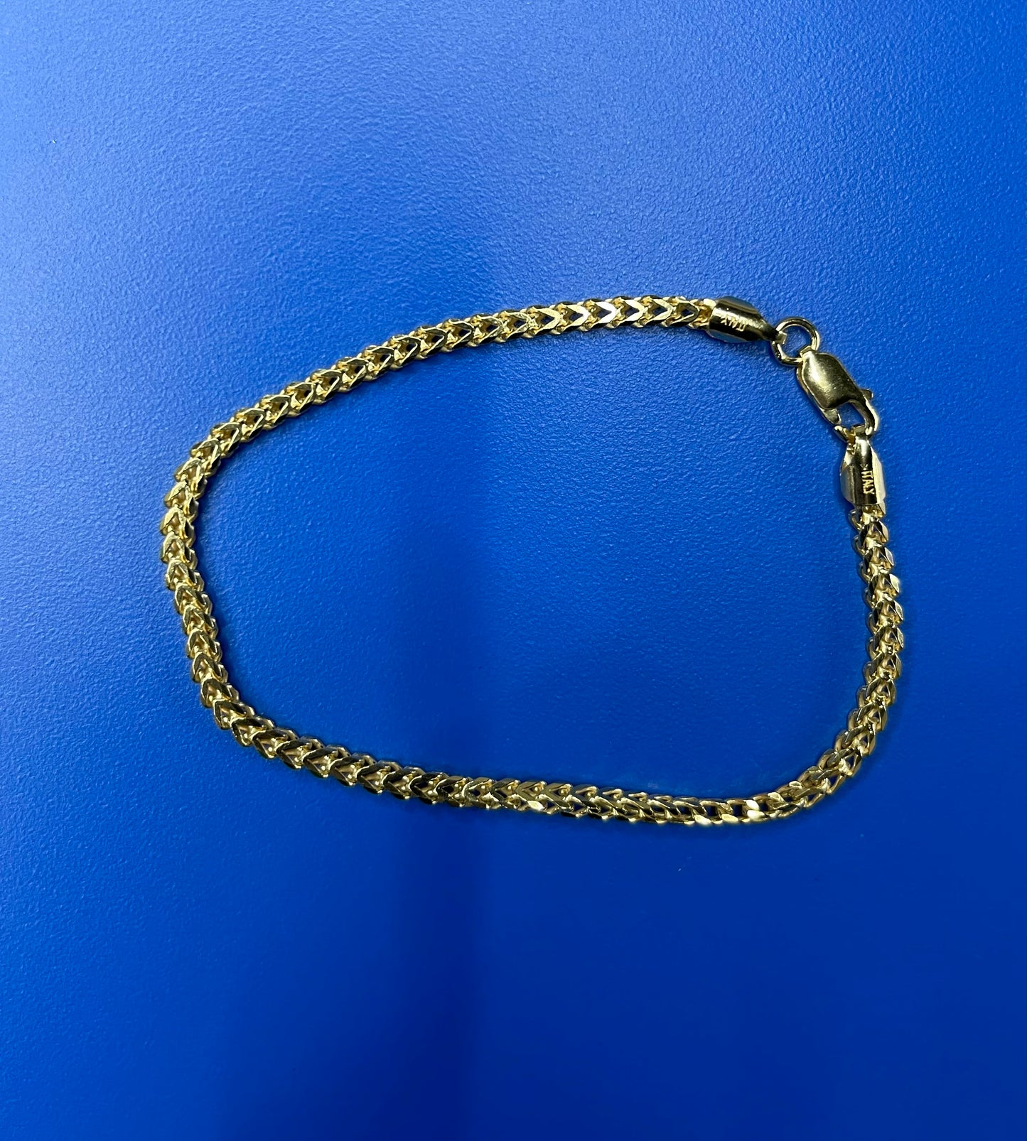 Pulsera Flanco 2.5mm 8.5” 14k sobre .925
