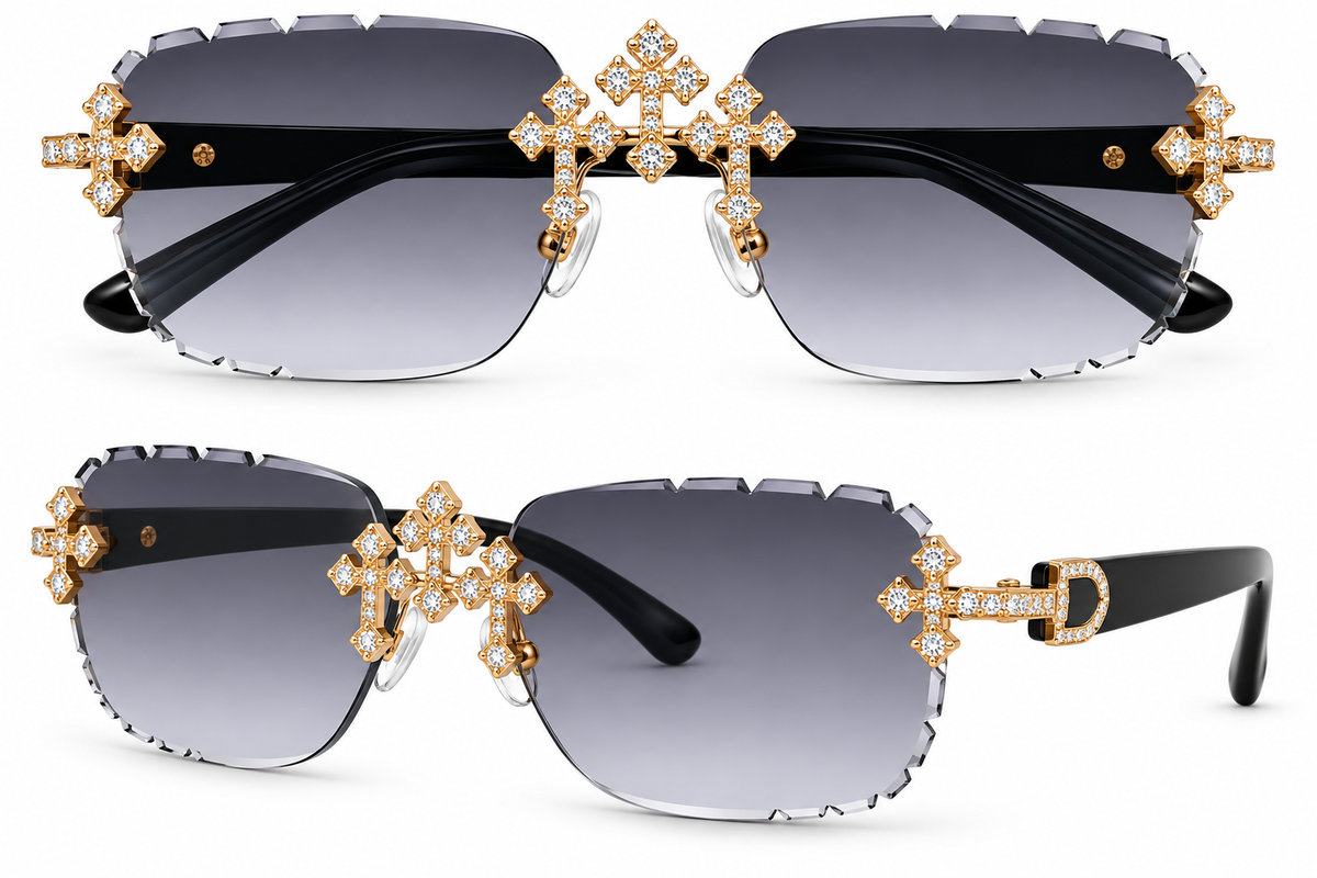 Sunglasses Triple cross ice gold