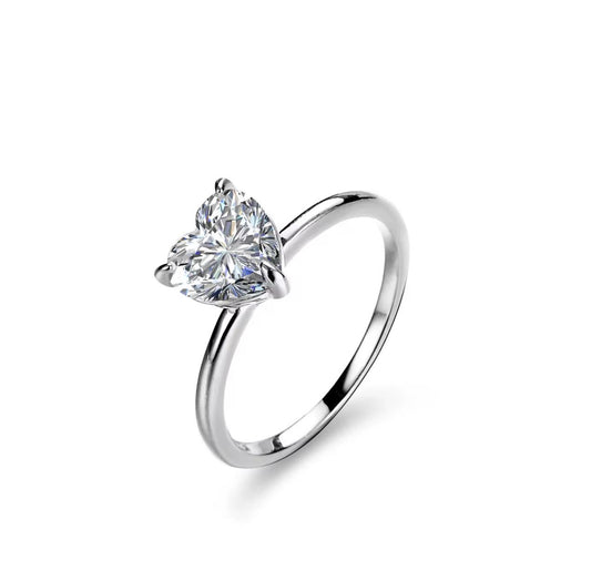 Sortija de Corazón Moissanite
