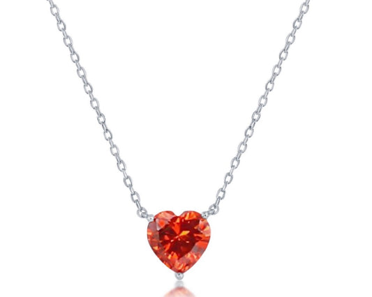 Set de Corazon Cz Red