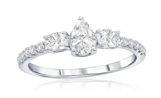 Sortija Pearshaped & Oval CZ Ring