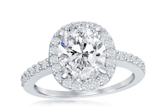 Sortija Oval Halo