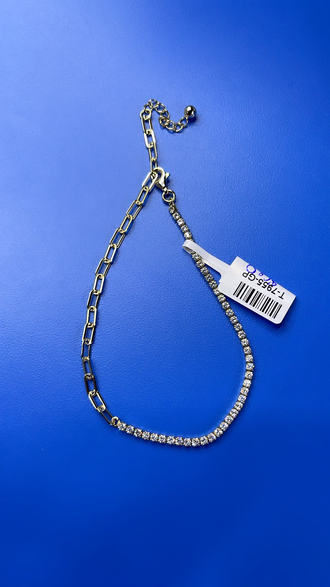 Tobillera 2mm Tennis Paper Clip 3.5mm 6.5+1”