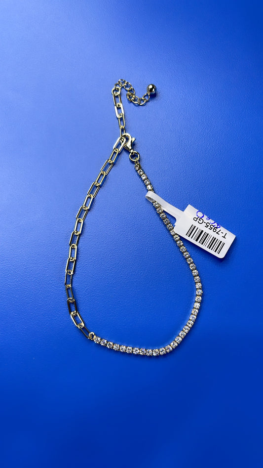 Tobillera 2mm Tennis Paper Clip 3.5mm 6.5+1”