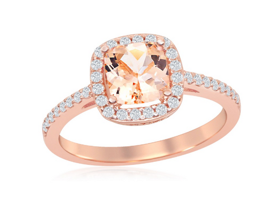 Sortija Square Morganite