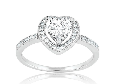 Sortija Heart Diamond Micro Cz