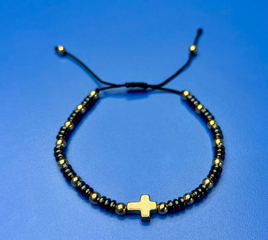 Pulsera Ajustable con Cruz