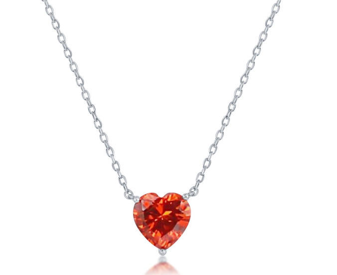 Set de Corazon Cz Red