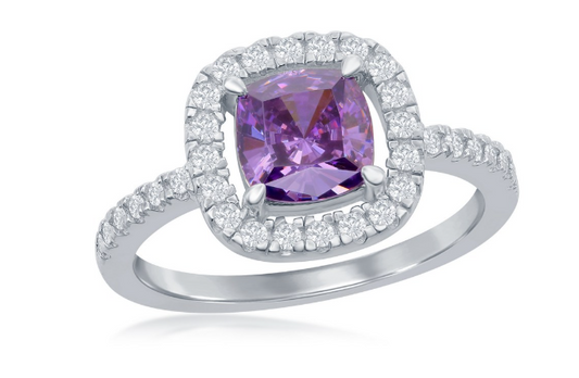 Sortija Sterling Silver Amethyst