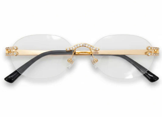 Sunglasses oval Clear  Ice