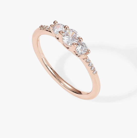 Sortija Triple Prong Cz