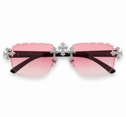 Sunglasses Pink Gradient Triple Cross