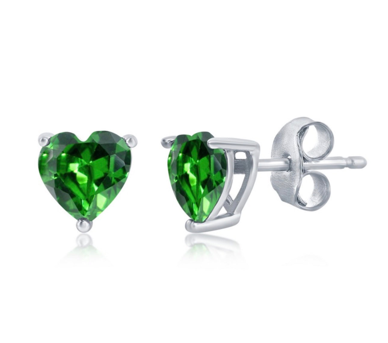 Set de Corazon Cz Esmeralda