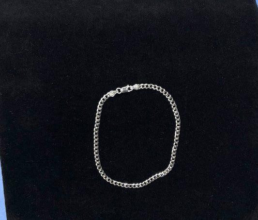 Tobillera  Cubana 3.5mm 9” .925