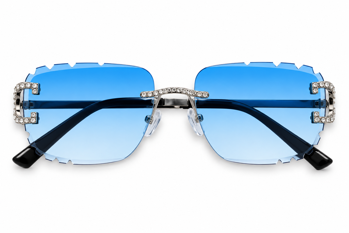 Sunglasses C cut blue and silver