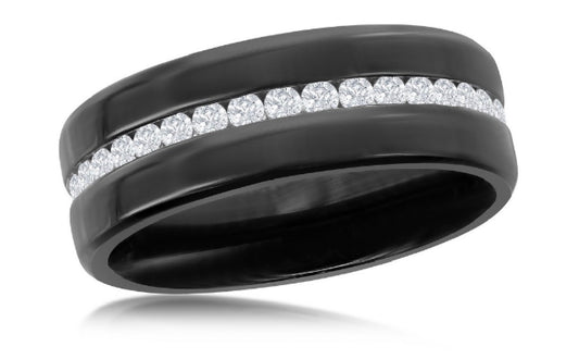 Sortija Eternity Band Black