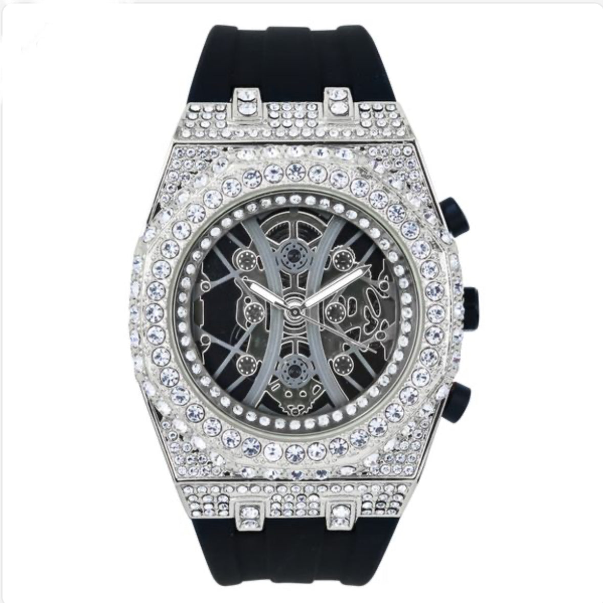 Techno Pave silver 43mm
