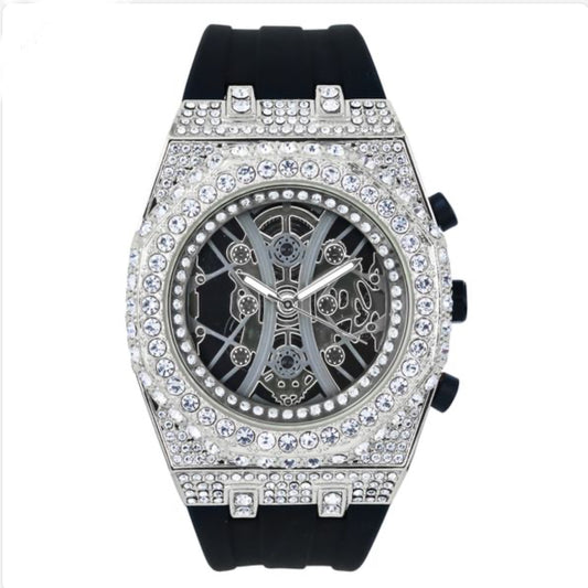 Techno Pave silver 43mm