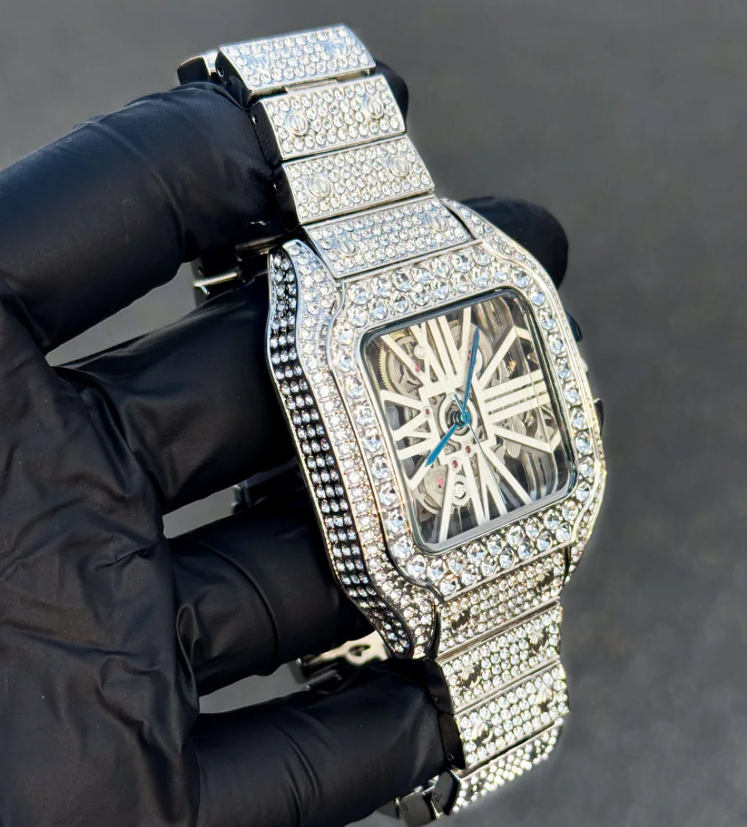 Techno Pave Skeleton Dial 40mm