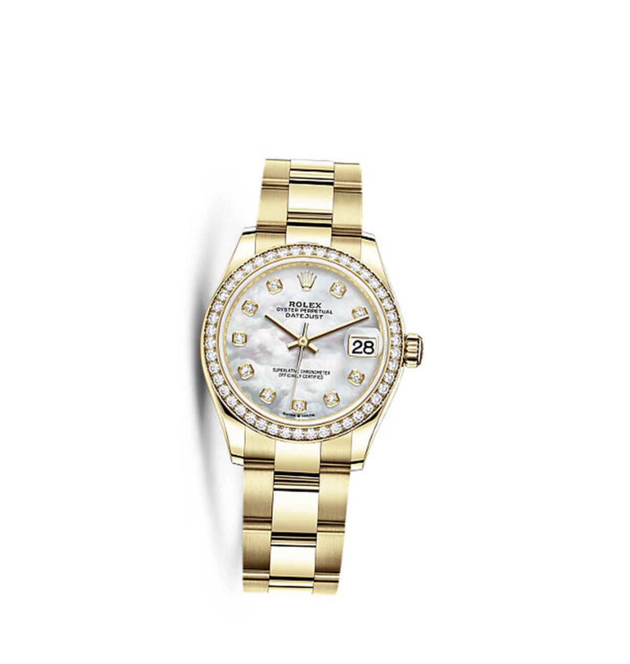 Rolex Date Just 31 Mother of Pearl Diamond Dial