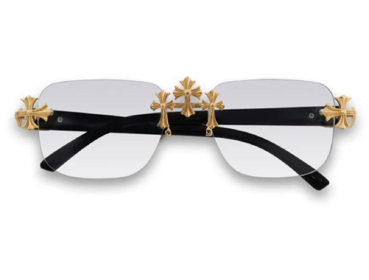 Sunglasses Clear Triple Cross
