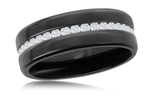 Sortija Eternity Band Black