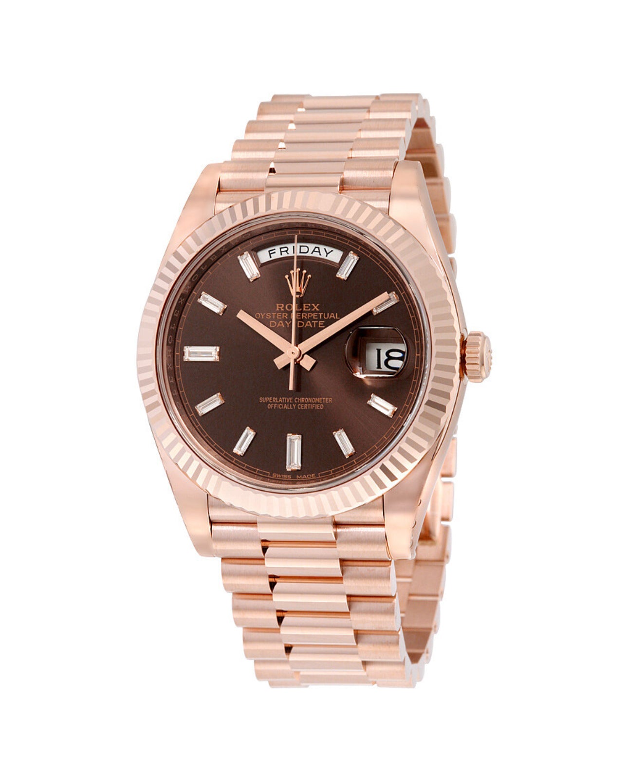 Rolex Day-Date 40 Chocolate Dial Ever Rose Gold Presidente