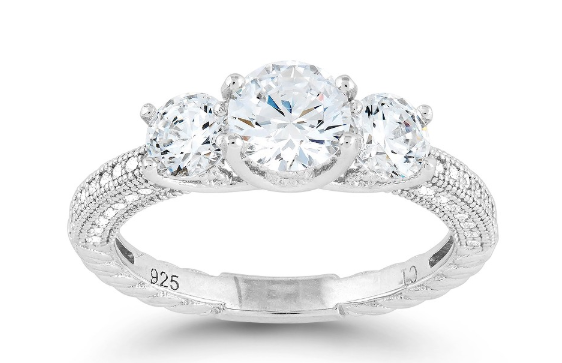 Sortija Triple Diamond Micro Pave