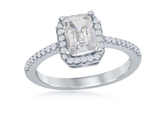 Sortija Four Prong White Cz