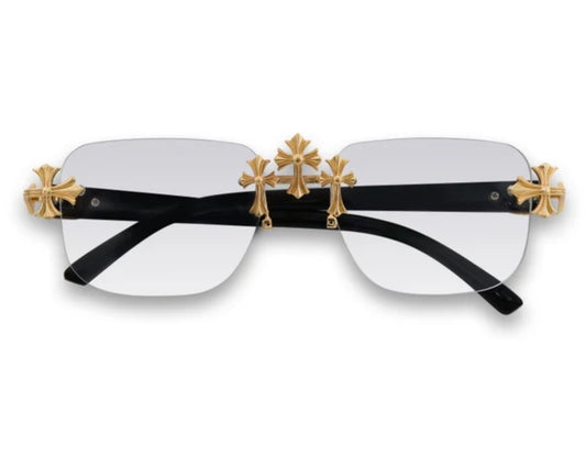 Sunglasses Clear Lens Classic Triple Cross