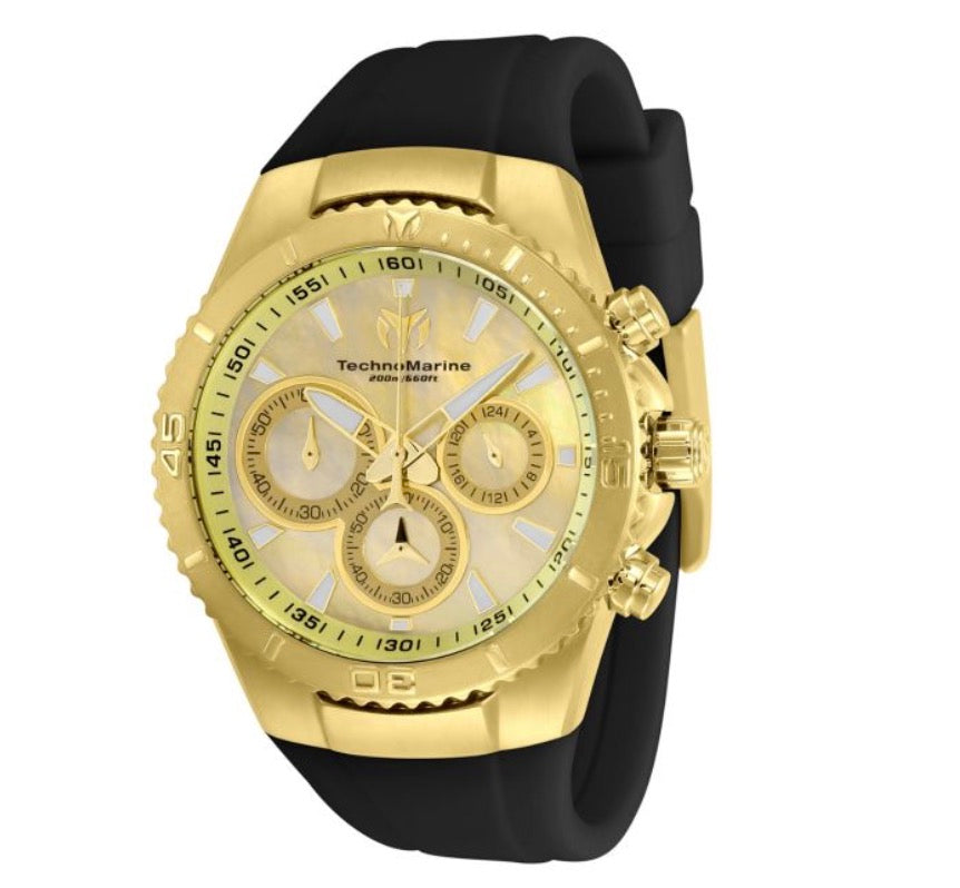 TechnoMarine Manta Sea Unisex Watch w/ Mother of Pearl Dial - 40mm. Black