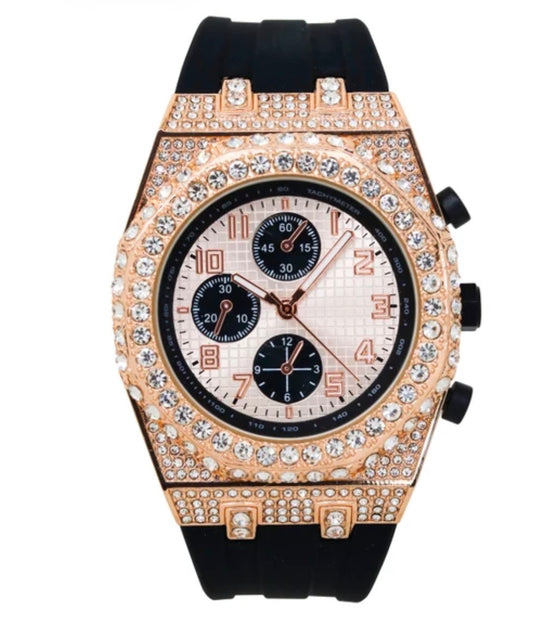 Techno Pave 43mm Rose Gold