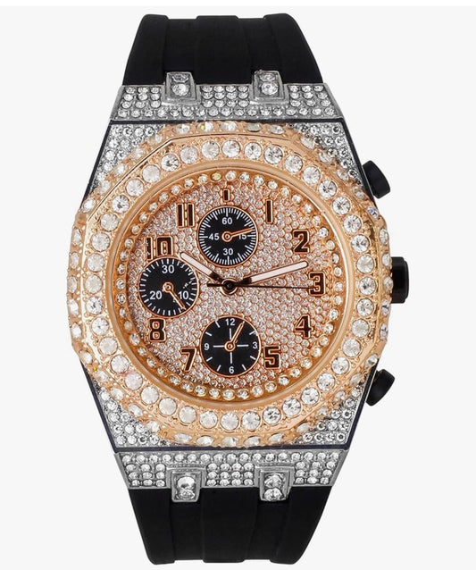 Techno Pave Doble Tono Rose Gold