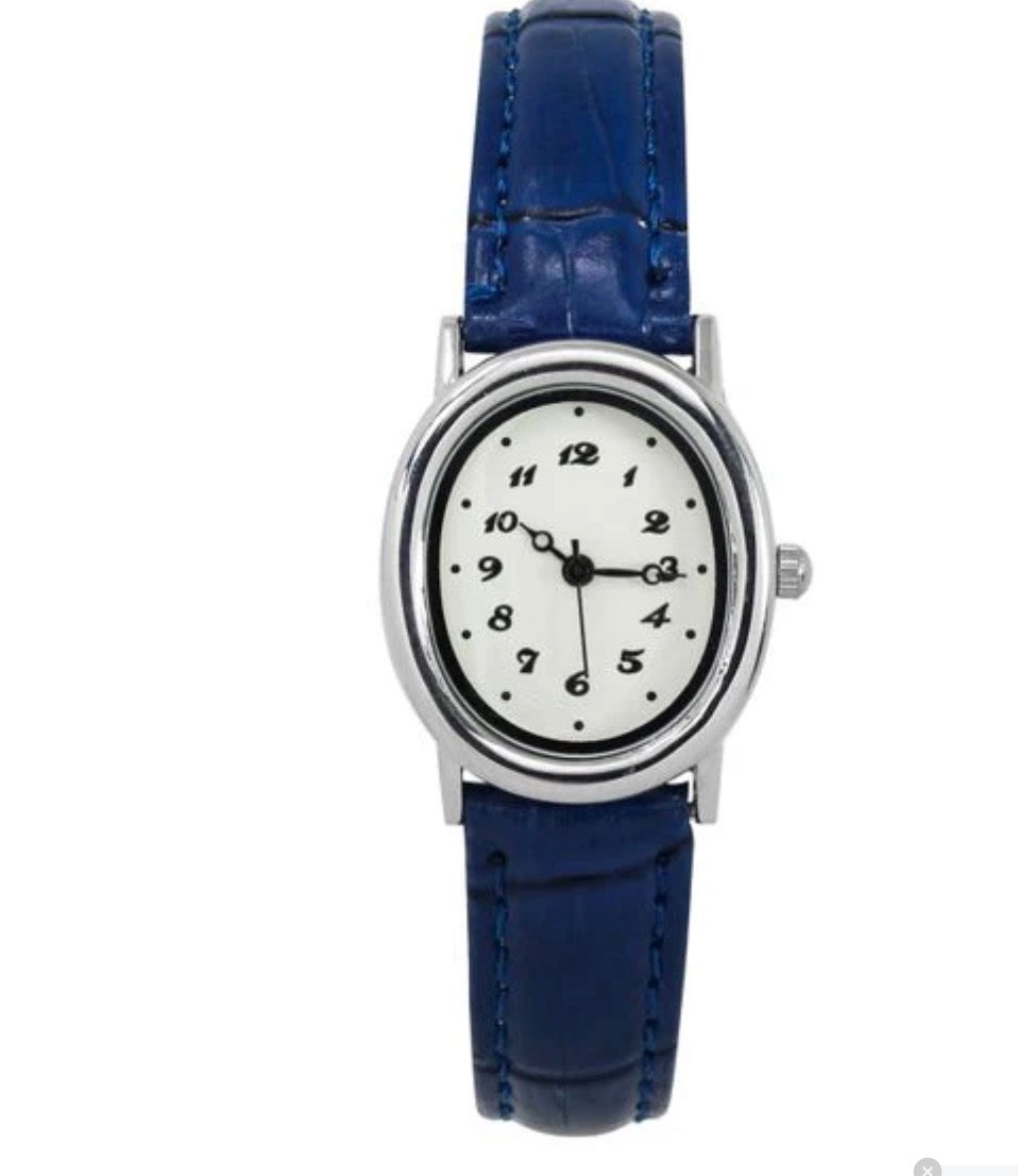 Leather band watch