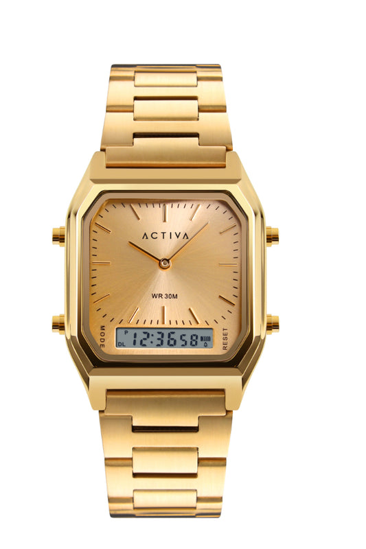 Activa X Invicta Digital- 43mm, Gold