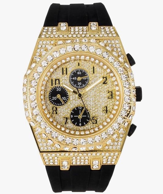 Techno pave black and gold