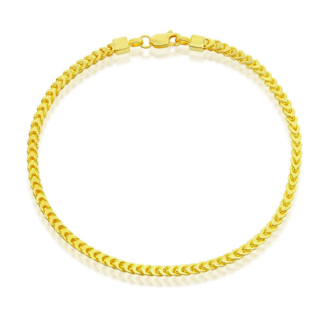 Pulsera para tobillo 3mm estilo franco