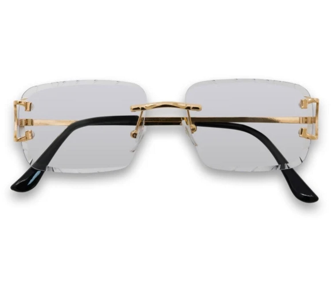 Sunglasses clear and frame gold