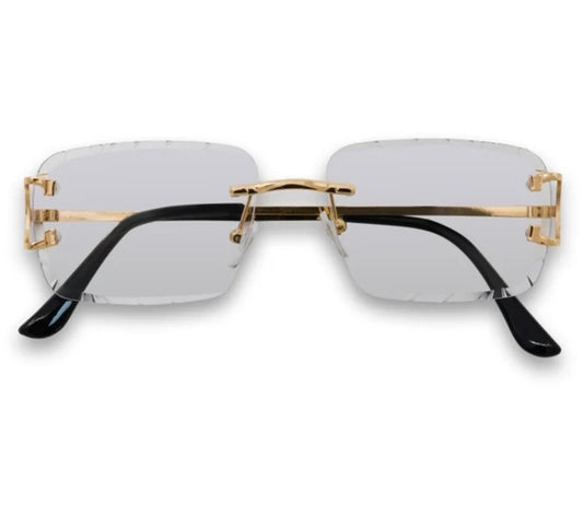 Sunglasses clear and frame gold