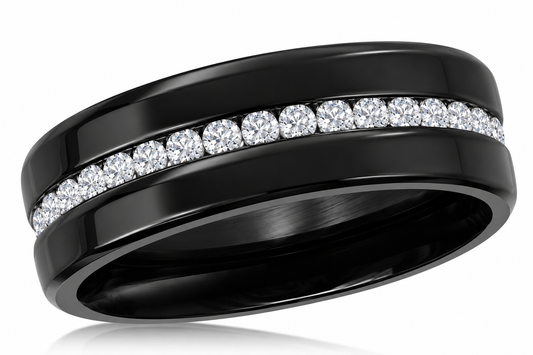Sortija Eternity Band Black