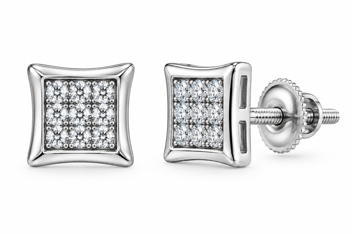 Pantallas 6mm Square Moissanite
